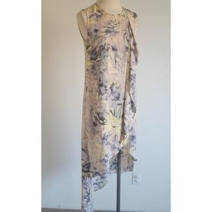 BCBG draped floral dress xxs